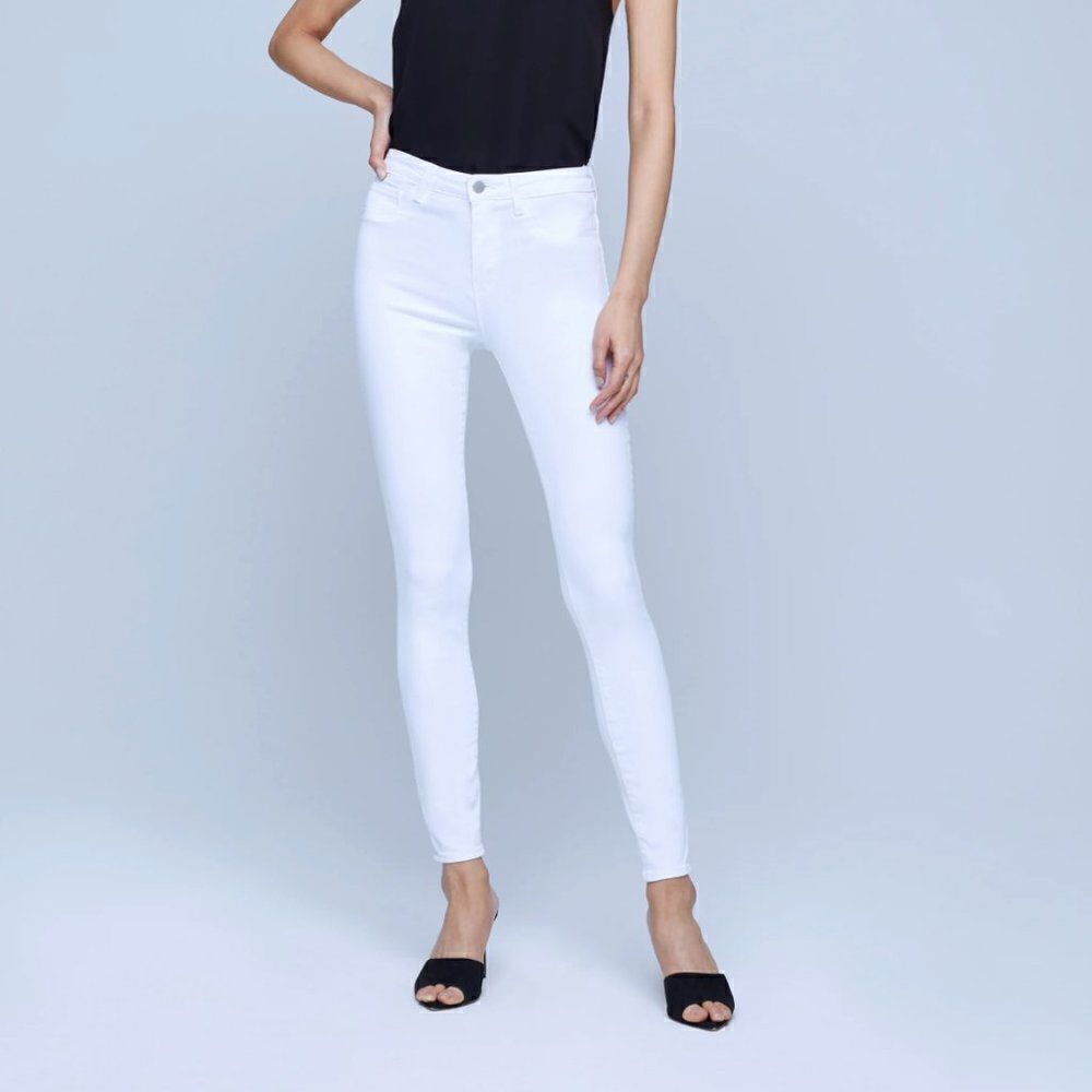 L’AGENCE Marguerite Skinny Jeans in Blanc Size 26
